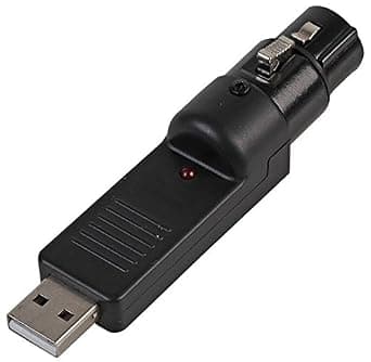 Pulse PLS000510 3-Pin XLR Female to USB 2.0 Male Adaptor, Analogue to Digital Audio