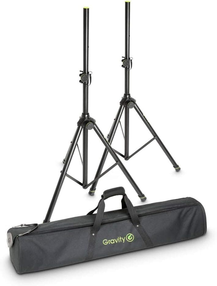 Gravity SS 5212 B SET 1 - Speaker Stand Set of 2 Speaker Stands, Steel, with carrying bag