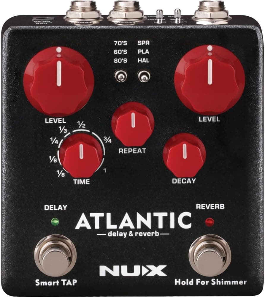 NUX NDR-5 NUX | Atlantic Delay & Reverb Pedal,Black