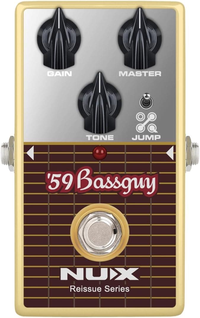 NUX ’59 Bassguy Guitar Pedal, Jump toggle, Normal and Bright channel Jumpering simulation