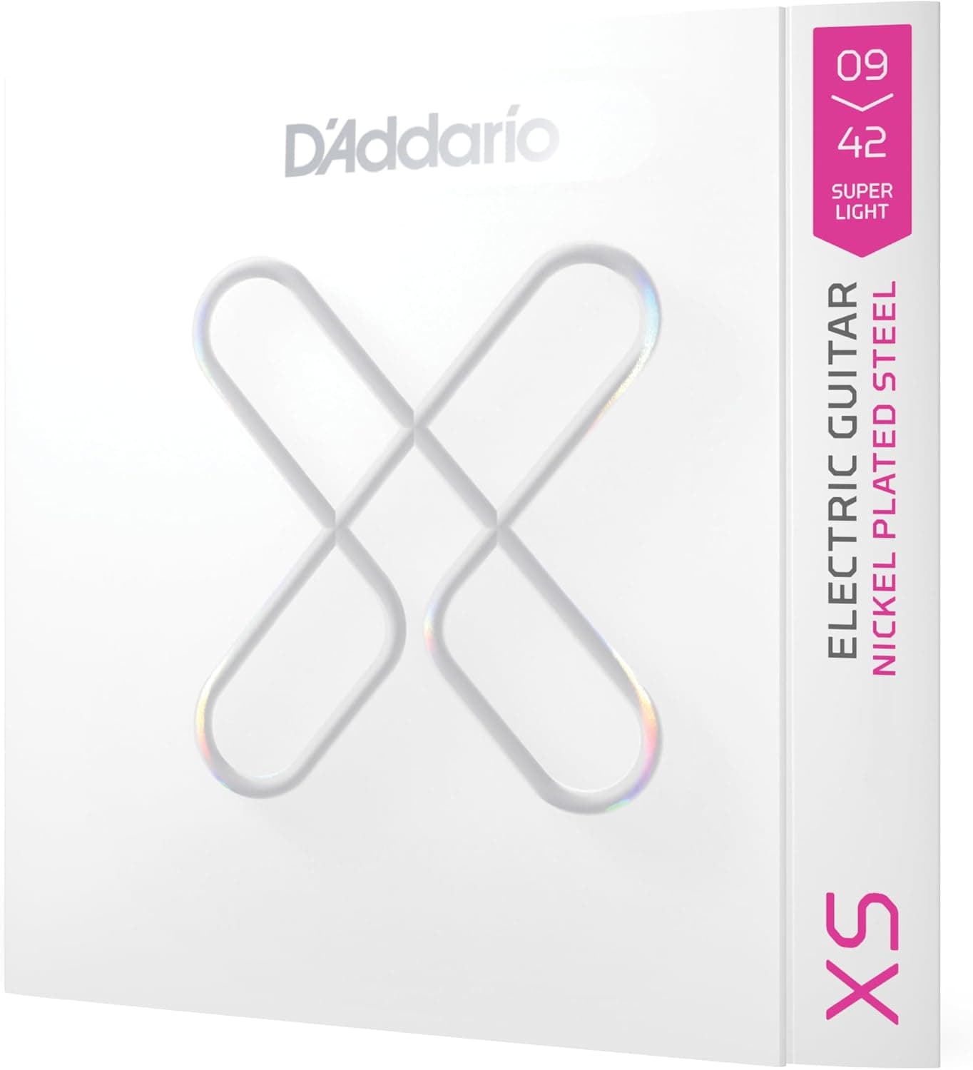 D'Addario Electric Guitar Strings, XS Nickel Coated, XSE0942, Super Light Gauge 09-42, 6-String Set, Pack of 1