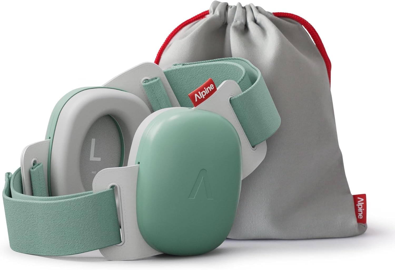 Alpine Muffy Baby Comfort - Ear Defenders for Babies and Toddlers - CE & UKCA Certified - Unique Headband for Safe Fit & Comfort Multi-adjustable for Ages Up To 48 Months - 24dB Sound Reduction, Green