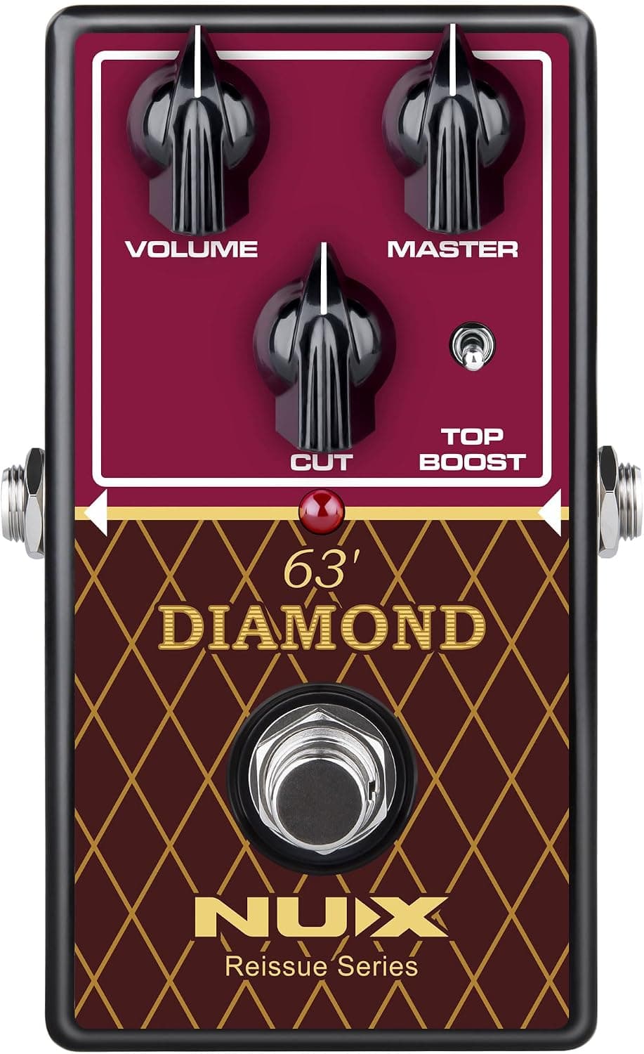 NU-X | The Reissue Series 63 Diamond Pedal | Emulate the Classic British 30-Watt Class-A Valve Amplifier Overdrive Tone Sound with Ease, Mimics the Original Amplifier's Functionality