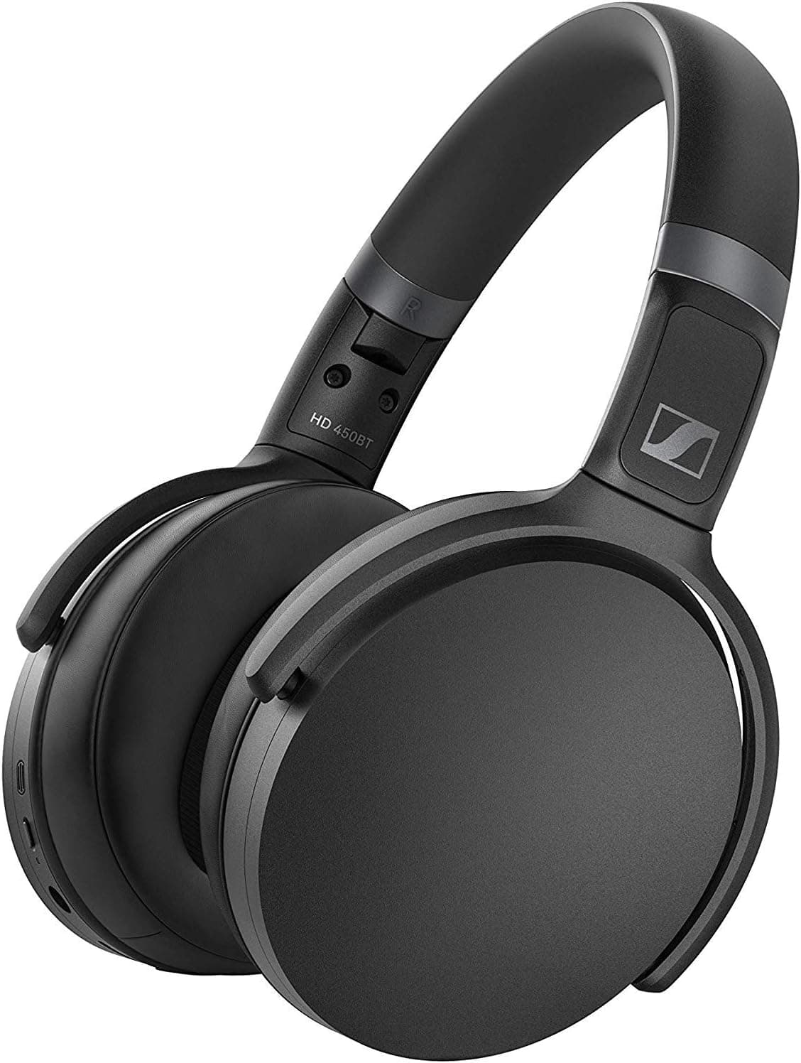 Sennheiser HD 450BT Wireless Headphones, with active noise cancellation, Black (Refurbished)