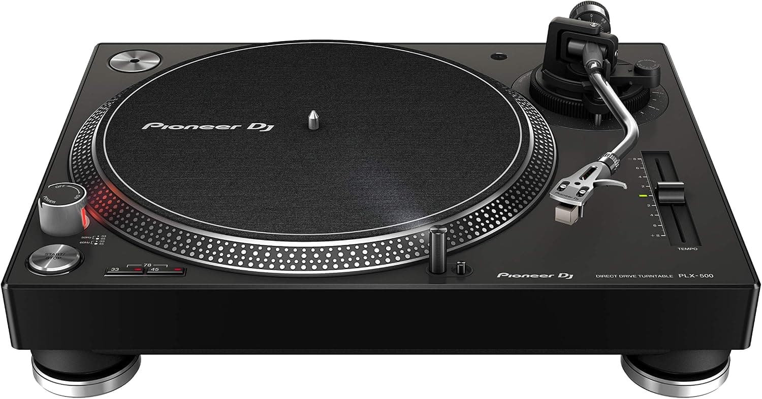 Pioneer DJ PLX-500-K Direct Drive DJ Turntable, Black