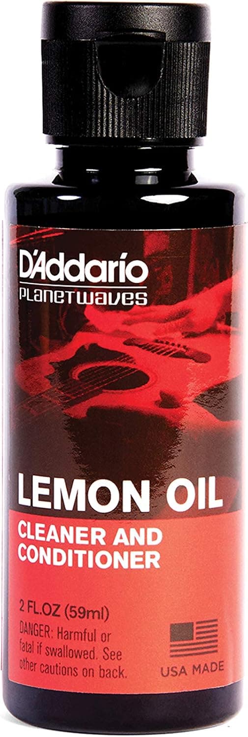 D'Addario Lemon Oil - Guitar Fretboard Oil - Guitar Accessories - Removes Dirt, Grease, Build Up from Instrument - Conditions to Resist Dryness - Extends Fretboard Life