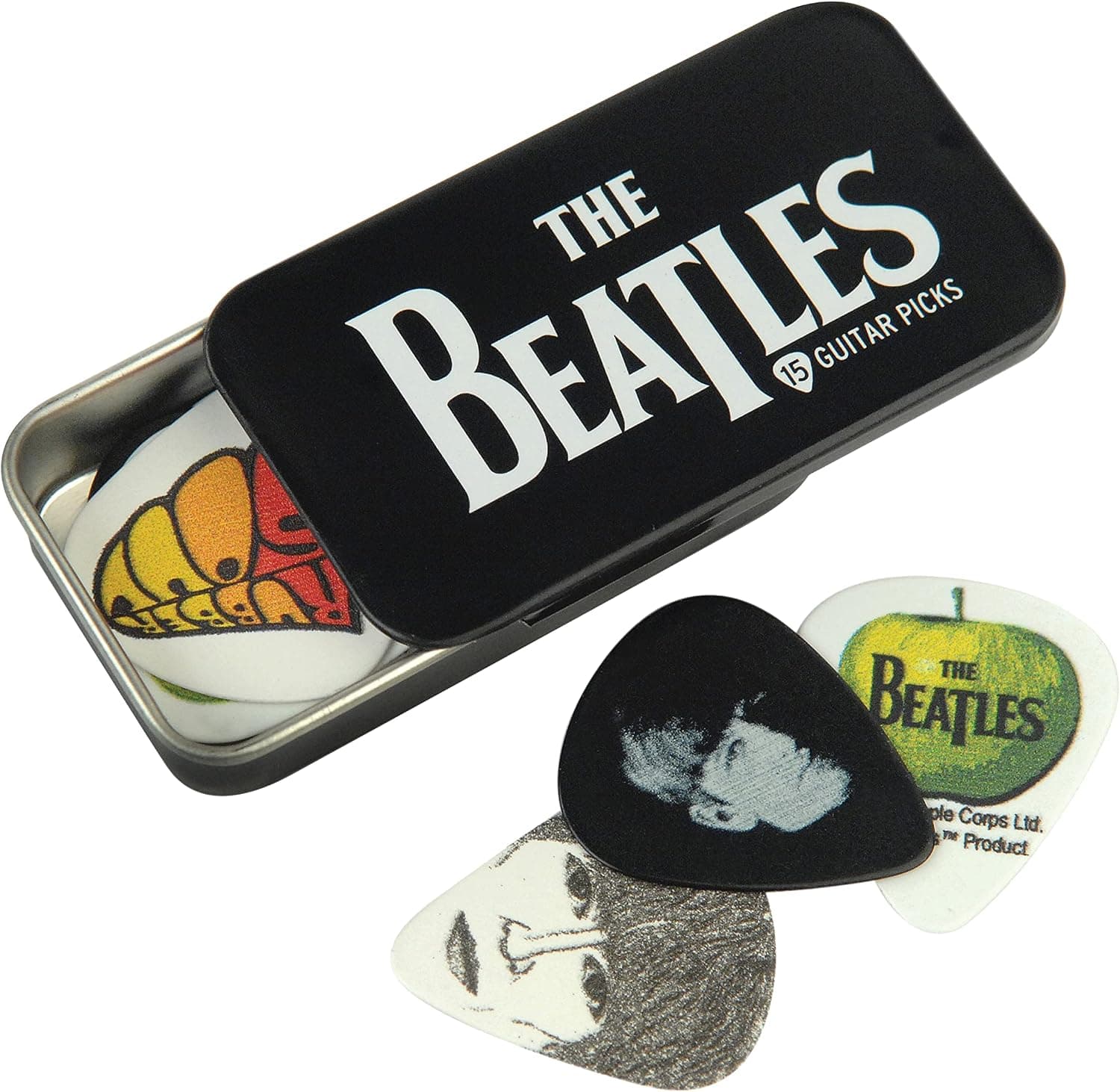 D'Addario Beatles Guitar Picks - The Beatles Collectable Guitar Picks - Logo - Collectible Tin/Picks